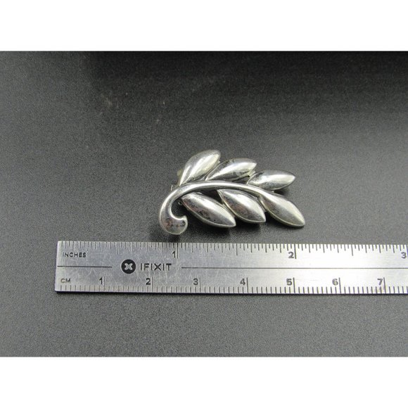 Sterling Silver Leaf Nature Clip On Earrings Vintage Wedding Engagement - Picture 6 of 7